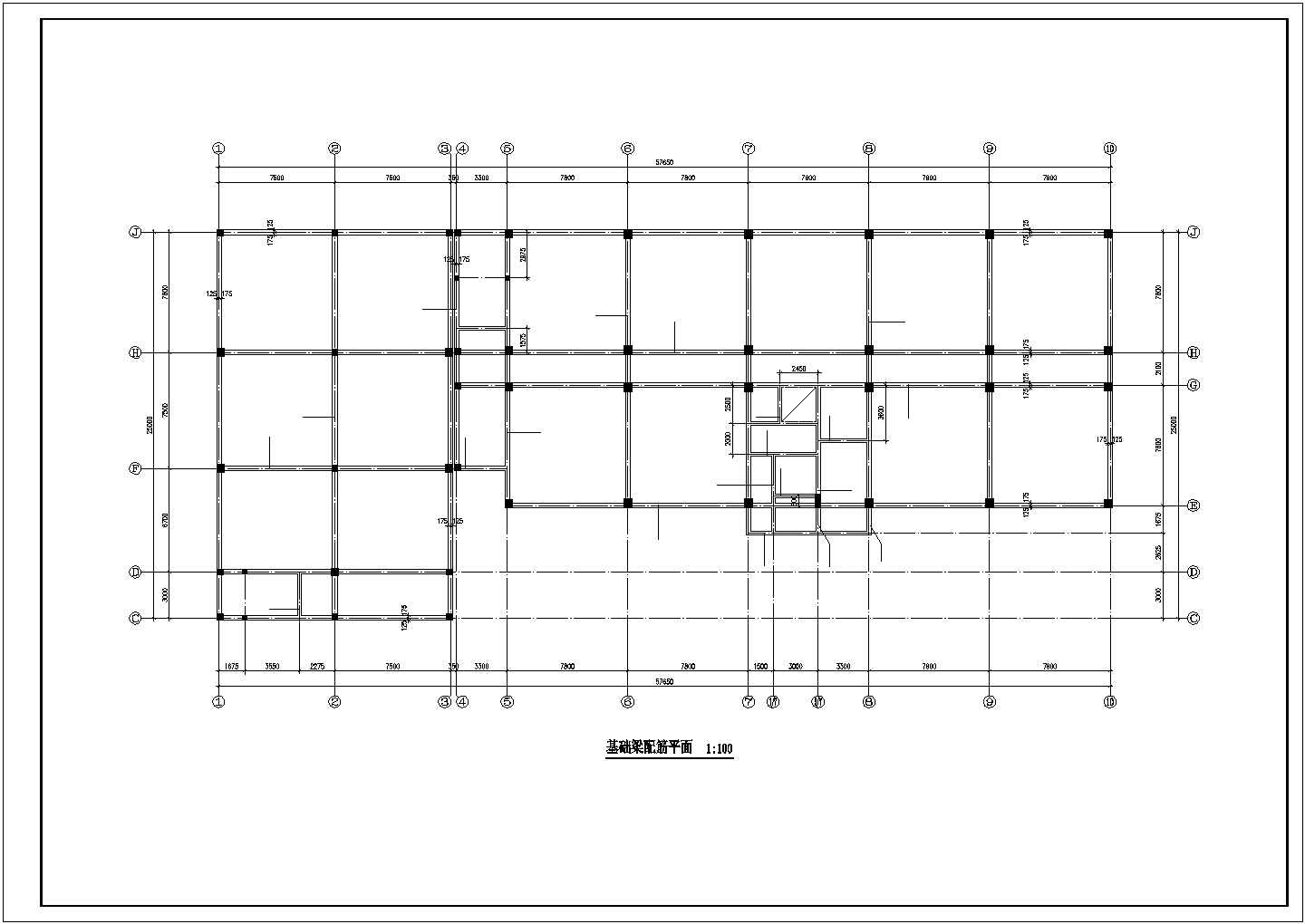 某框架结构学校四层教学楼建筑设计施工CAD图纸