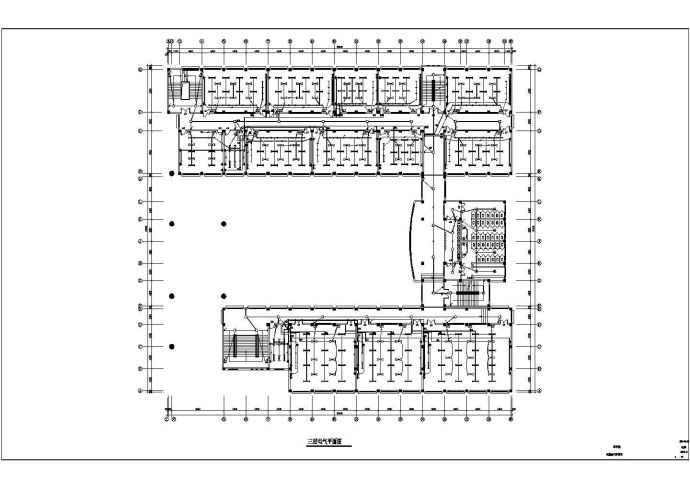 某1万平方米德州五层学院教学楼电气设计cad图纸_图1