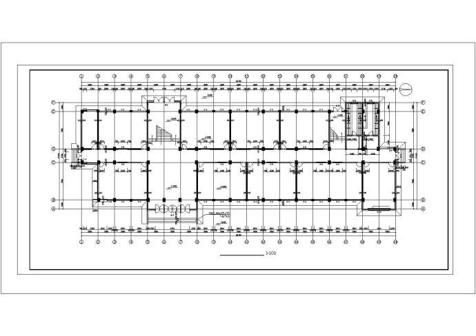 某6层职业中学教学楼建筑施工图_图1