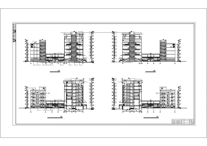 某8层框架结构城市学院主教学楼建筑施工图_图1