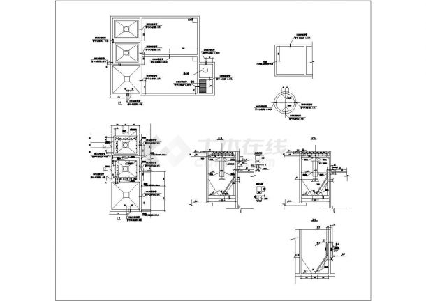 某地区1000立方工业废水处理图CAD设计详图-图二