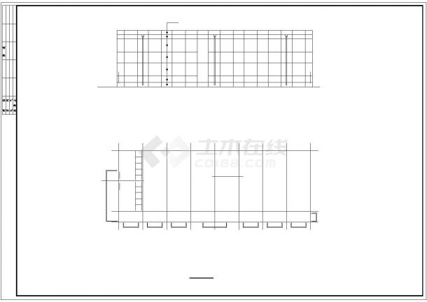 某小学二层框架结构教学楼设计cad全套建筑施工图（含总平面图）-图一