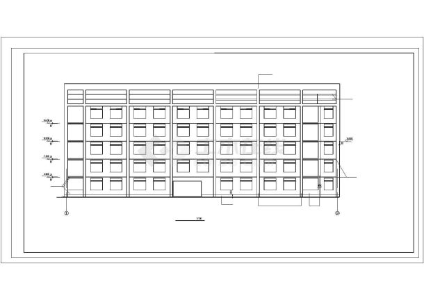 辽宁某中学五层框架结构教学楼设计cad全套建筑施工图（含设计说明）-图二