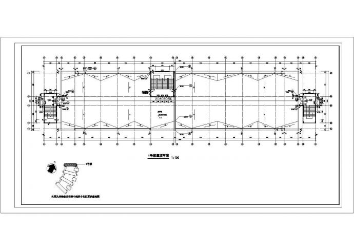 某技术学院五层框架结构教学楼设计cad全套建筑施工图（含设计说明）_图1