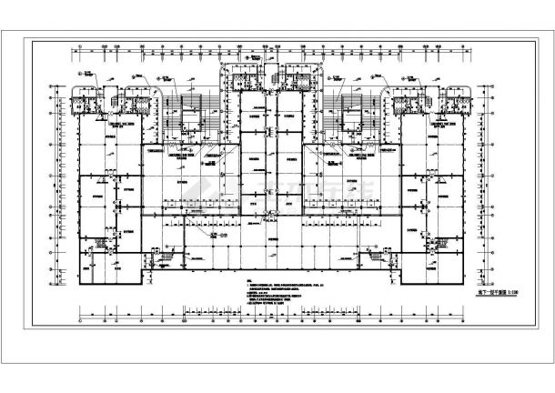 某中学四层混合结构教学楼设计cad全套建筑施工图（甲级院设计）-图二