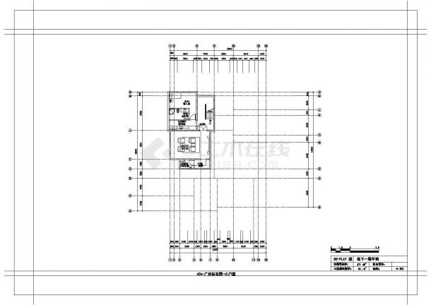 两层花园式住宅建筑CAD图-图一