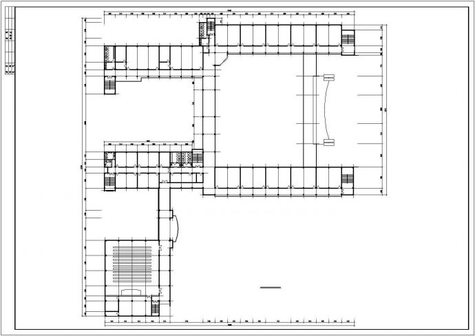 某中学全套建筑施工图（包括教学楼、食堂和宿舍）_图1