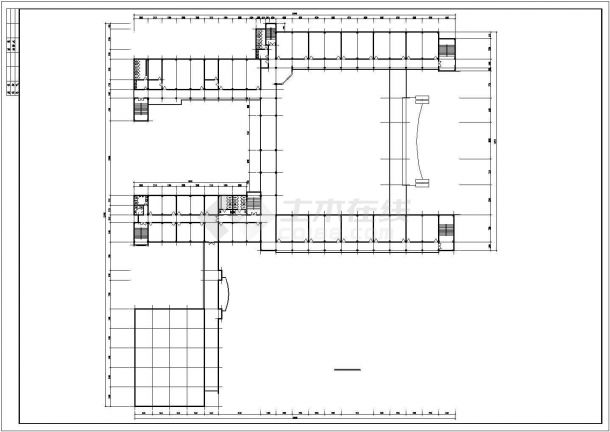 某中学全套建筑施工图（包括教学楼、食堂和宿舍）-图二
