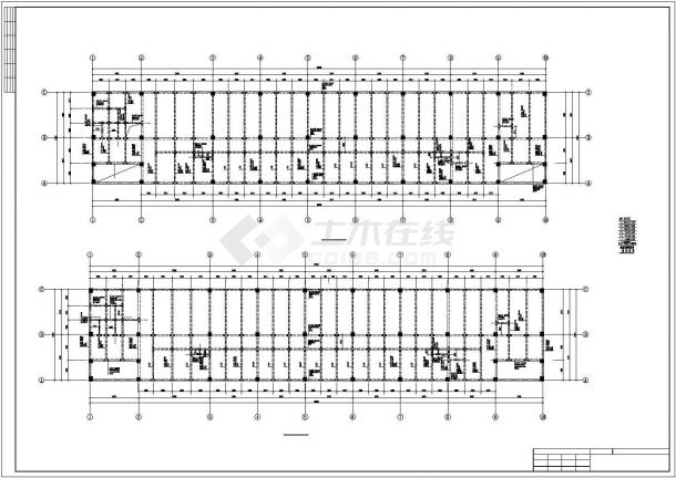 某六层框架结构教学楼建筑设计施工CAD图纸-图一