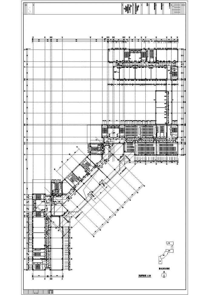 东北某大学十六层综合教学楼建筑方案图_图1
