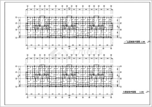某框架结构商住楼建筑完整设计施工CAD图纸-图一