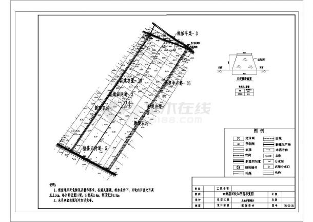 某古竹村典型田块CAD设计施工-图一