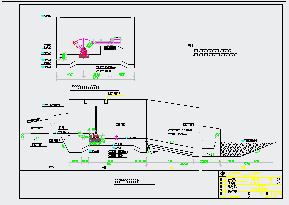 某红坊溪放水闸CAD全套设计图