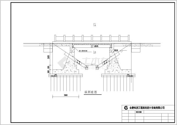 某地区现代性农桥6米跨水利CAD设计图-图一