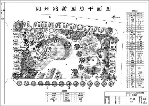某小游园景观规划方案CAD全套设计总图-图二
