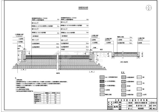 某路基路面工程CAD施工方案设计图纸-图一
