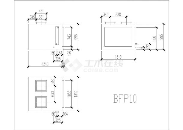 BFP.DBFP各型号空调机组尺寸CAD集合-图一