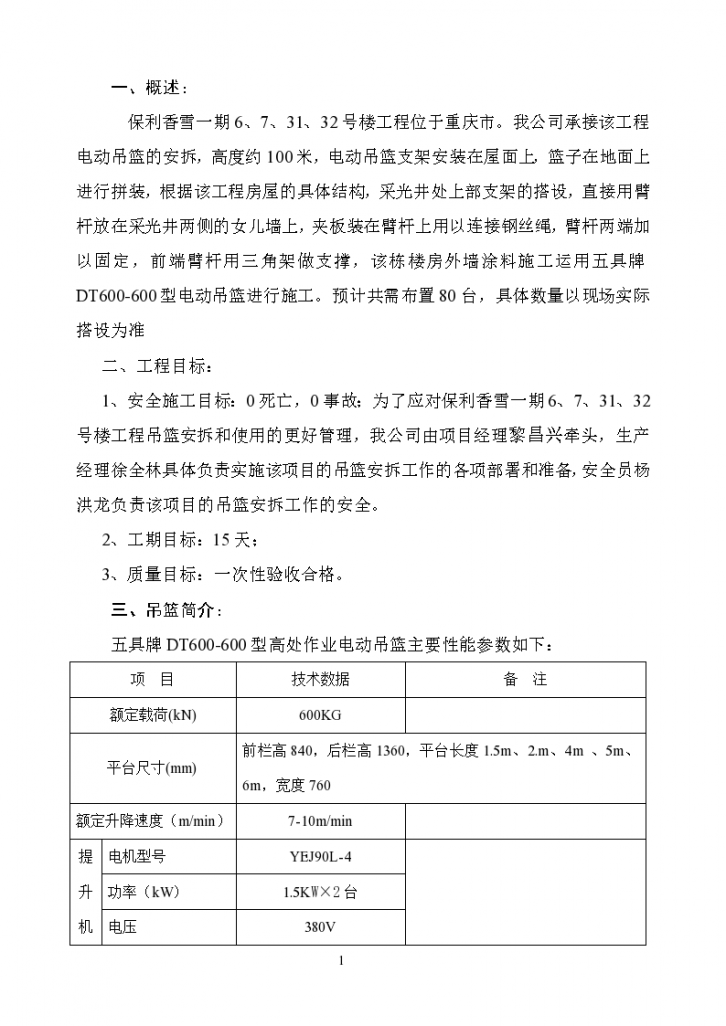 重庆市吊篮组织设计方案-图二