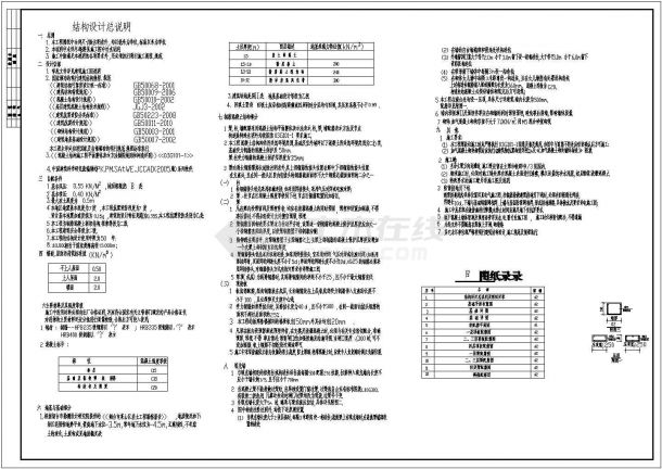 株洲技术学院结构设计全套施工cad图-图一