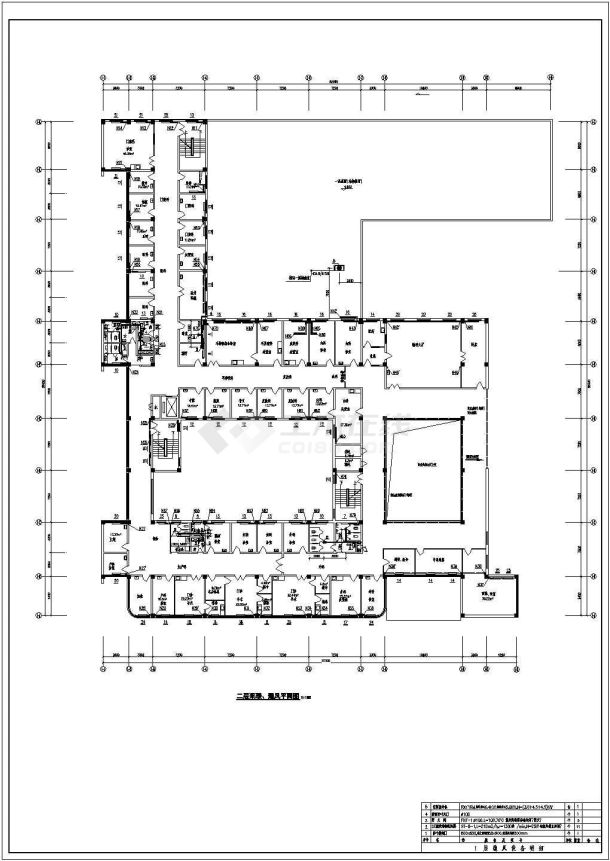 某医院综合楼暖通设计CAD施工详细图纸-图二