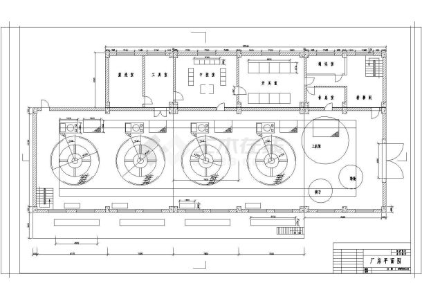 某水力发电站厂房CAD设计详细图纸平面图-图一