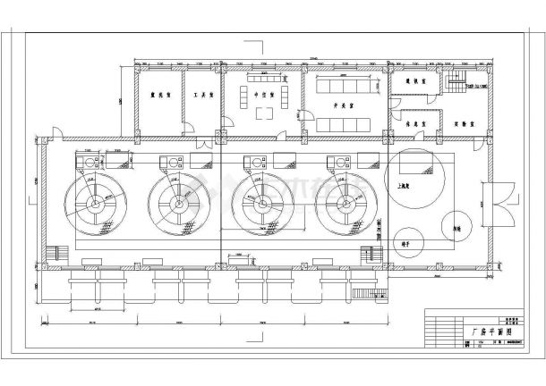 某水力发电站厂房CAD设计详细图纸平面图-图二