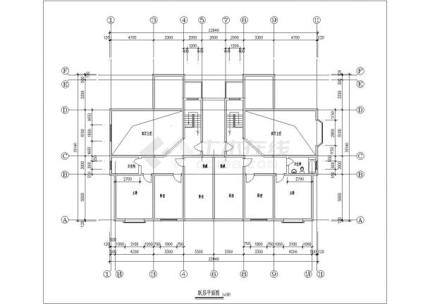 某住宅楼建筑施工CAD设计详细全套方案图纸-图一