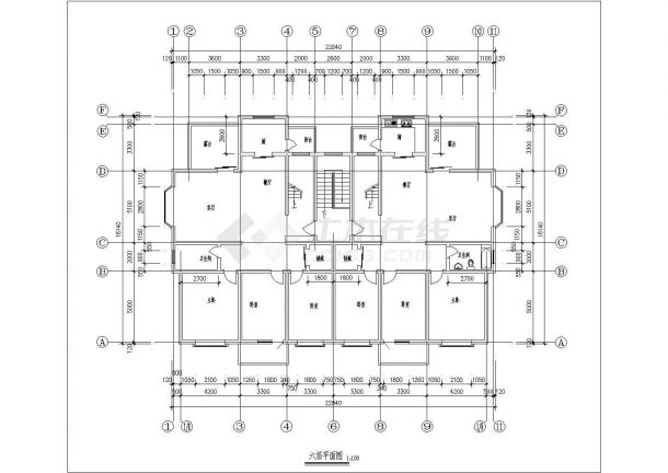某住宅楼建筑施工CAD设计详细全套方案图纸-图二