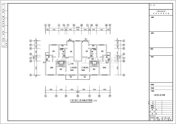 某河南多层住宅楼给排水CAD设计施工图纸-图二