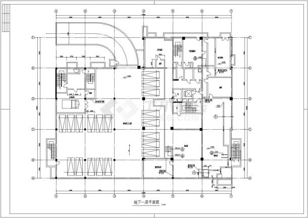 某办公大楼建筑CAD完整施工设计方案图-图一