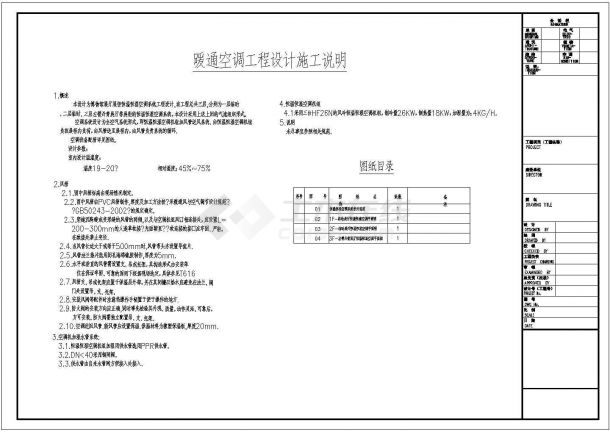 某博物馆展厅恒温恒湿空调设计CAD暖通施工图-图一