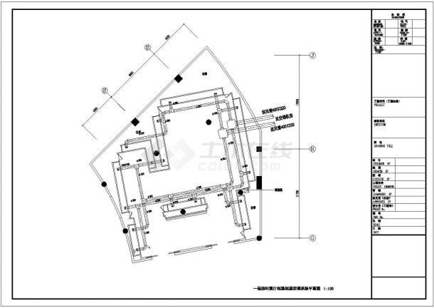 某博物馆展厅恒温恒湿空调设计CAD暖通施工图-图二