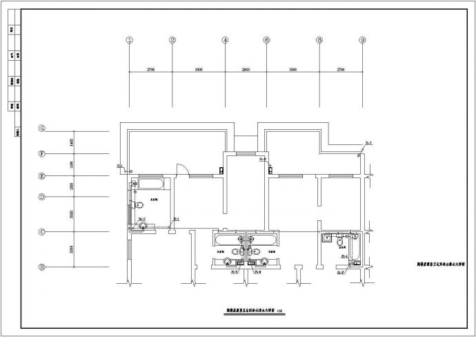 某城市住宅楼建筑给排水CAD设计构造详细施工图纸_图1