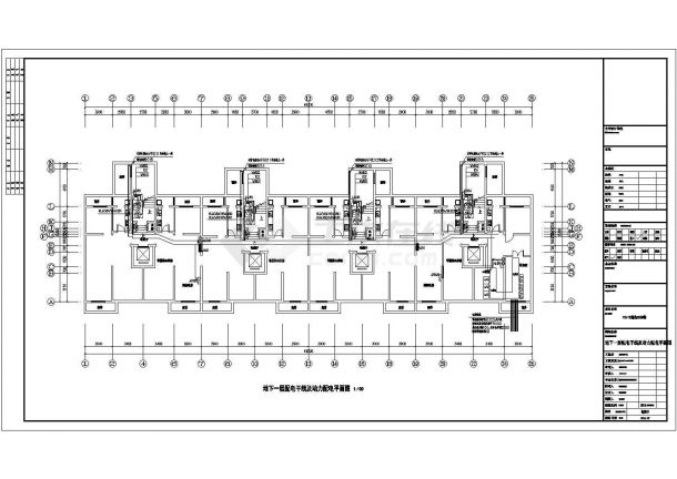 某十层定向安置房电气CAD设计完整构造图纸-图二