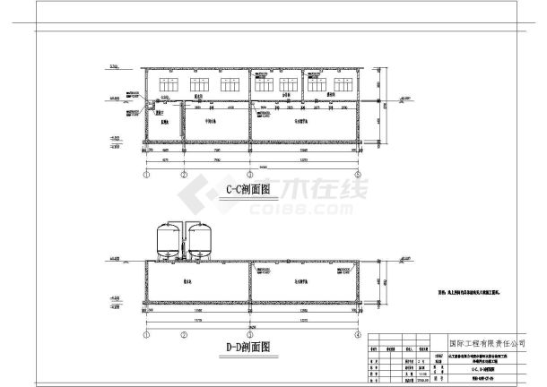 某化工厂终端污水处理CAD设计构造完整施工图纸-图二