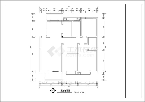 郴州市阳光户型5设计全套施工cad图-图一