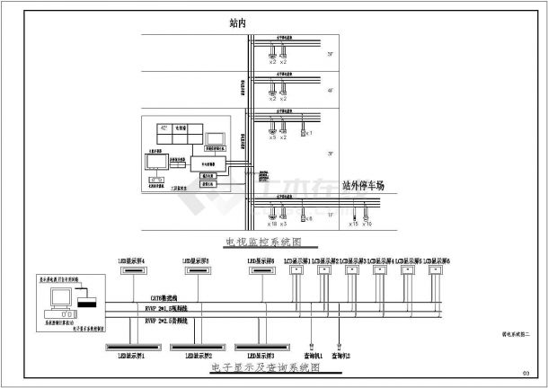 某车站弱电智能系统CAD设计电气施工图纸-图一