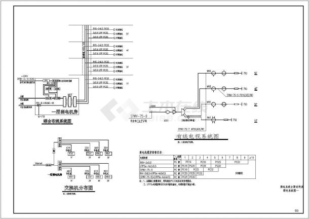 某车站弱电智能系统CAD设计电气施工图纸-图二