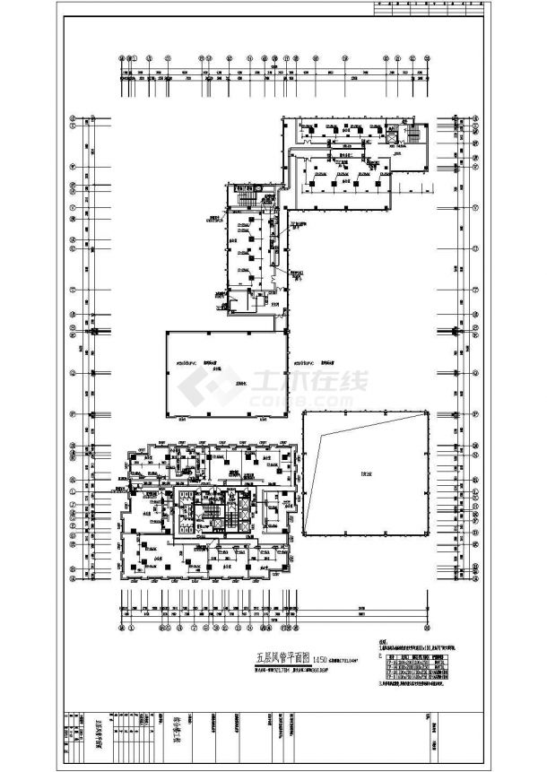 某二十六层综合楼中央空调CAD设计暖通构造图-图二