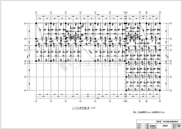 四层框架结构教学楼工程量计算建筑施工图-图一