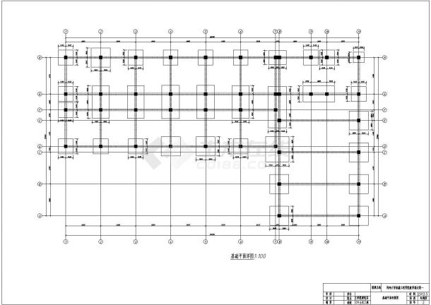 四层框架结构教学楼工程量计算建筑施工图-图二