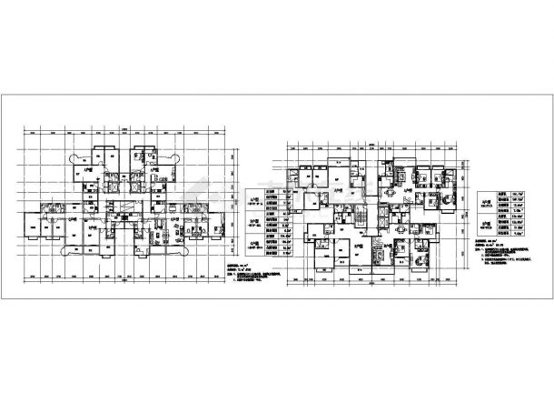 珠海市高层住宅户型设计全套施工cad图-图二