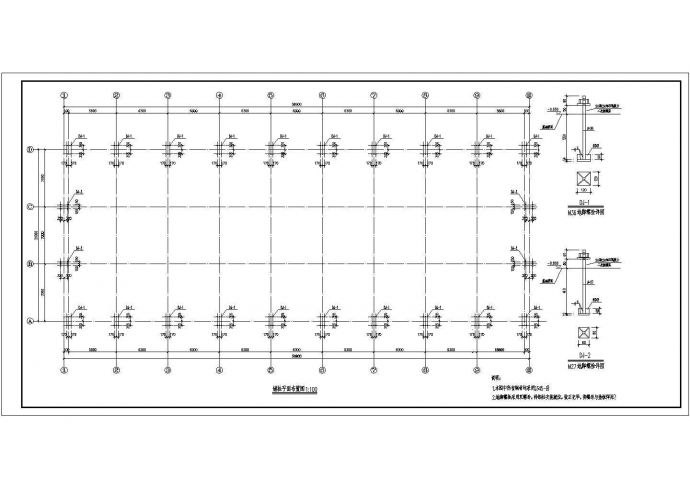 某钢结构厂房10t吊车结构设计CAD图_图1