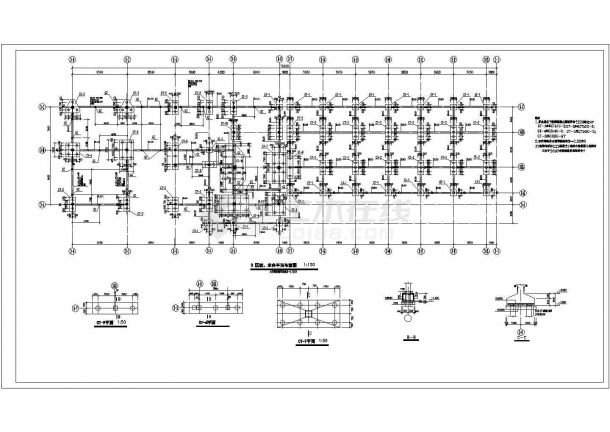 某混凝土主车间建筑结构方案图-图二