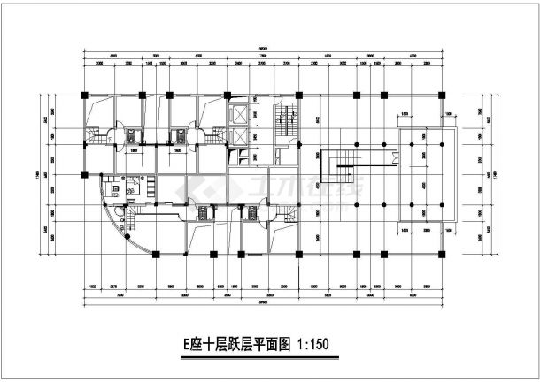 青岛市某小区两栋25层框架结构连体式住宅楼建筑设计CAD图纸（含总图）-图一