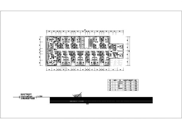 某公寓住宅区规划设计cad全套施工图纸（含物业广场设计）-图一