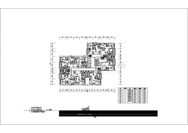 某公寓住宅区规划设计cad全套施工图纸（含物业广场设计）-图二