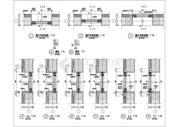 某联排别墅建筑节点设计施工CAD图纸-图二