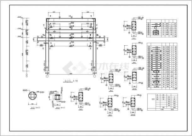 某村入口牌坊建筑节点设计施工CAD图纸-图二