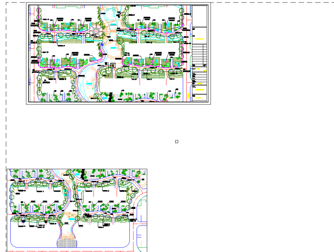 裕锦园小区二期工程绿化规划设计cad总平面施工图_图1